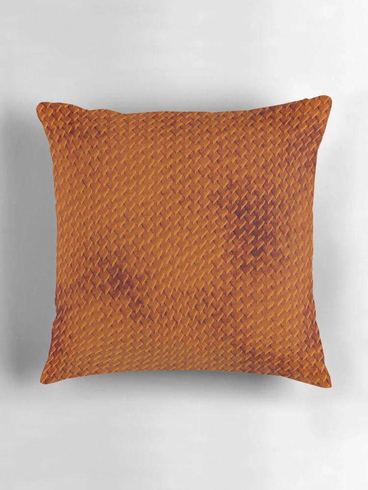 Thumbnail 3 of 4, Pillow, Snake Skin - Copper [Roufxis-Rb] designed and sold by RoufXis.