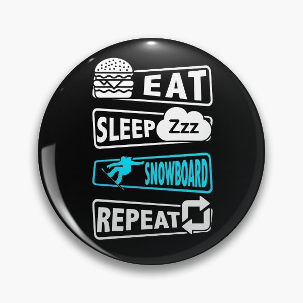 Item preview, Snowboarding Eat Sleep Blue designed and sold by AlyssoCharm.