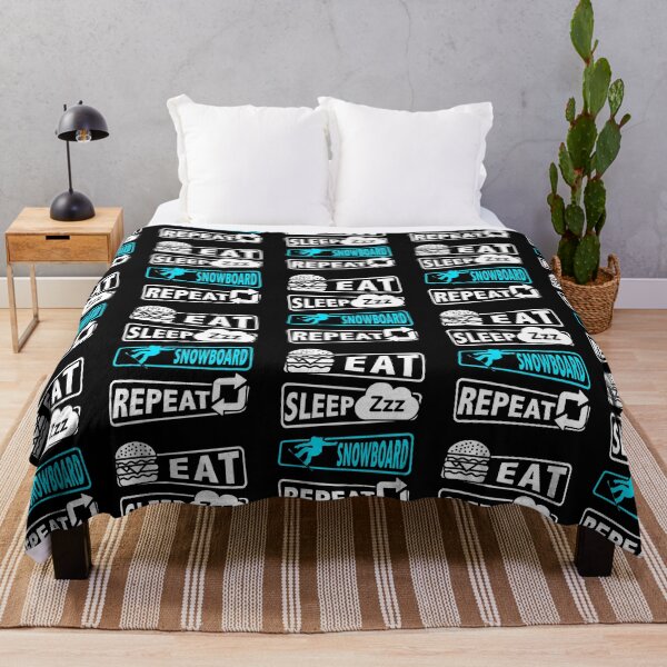 Item preview, Snowboarding Eat Sleep Blue designed and sold by AlyssoCharm.