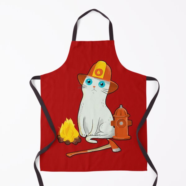 Item preview, Intense Gaze Firefighter white Cat designed and sold by zorrorojo.