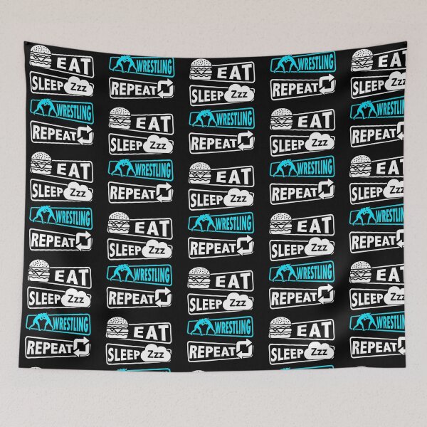 Item preview, Wrestling  Eat Sleep Blue designed and sold by AlyssoCharm.