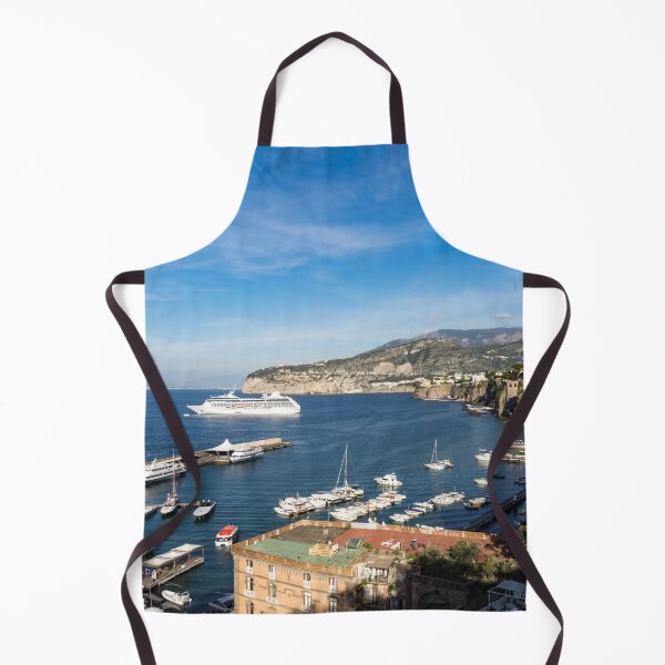 Item preview, Postcard from Sorrento, Italy - the Harbor, the Boats, and the Famous Clifftop Hotels designed and sold by Georgia Mizuleva.
