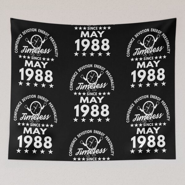 Item preview, May Birthday Timeless Person -1988 - White Text designed and sold by MoonsmileProd.