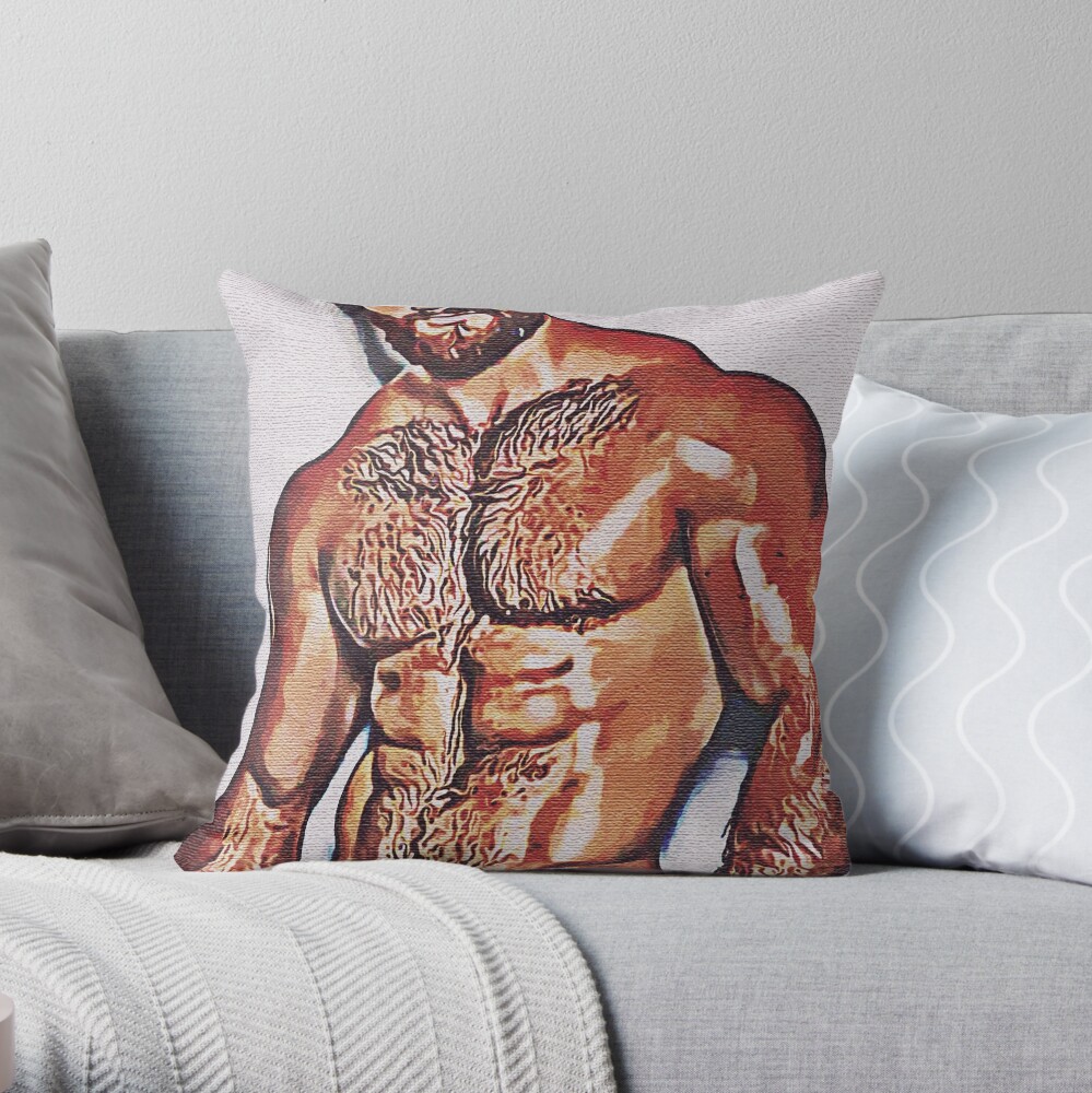 Sexy Hairy Man Male Art Nudes Male Erotic Nude Male Nudes Male Nude Throw Pillow By Male 0349