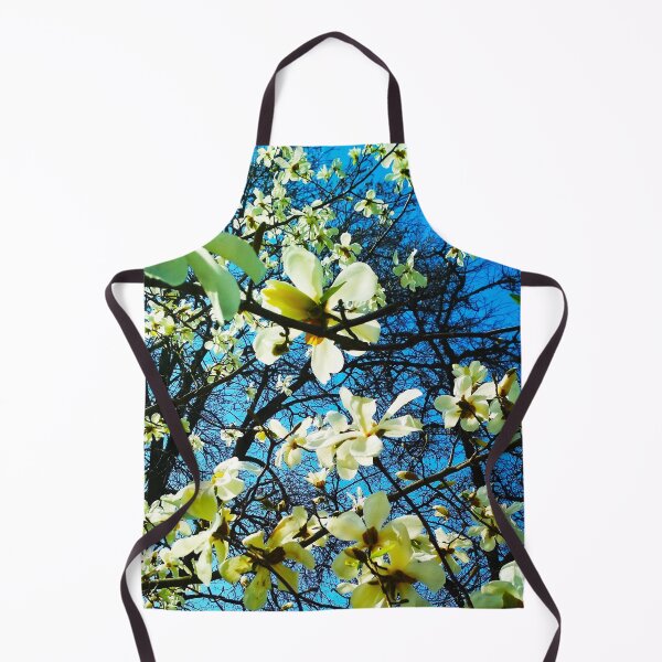 Item preview, White magnolia tree in blossom, natural background, spring season designed and sold by helenkaiy.
