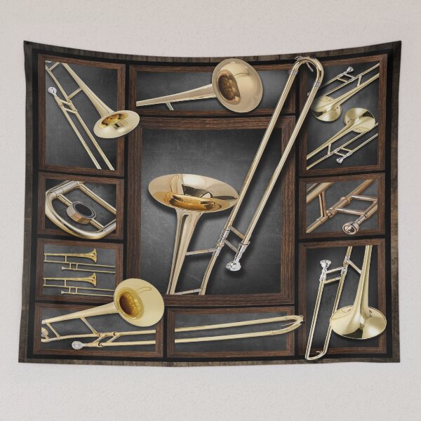 Item preview, Trombone Picture Frame designed and sold by AlyssoCharm.