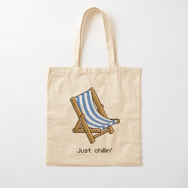 Habbo Blue Deck Chair - Just Chillin' Cotton Tote Bag