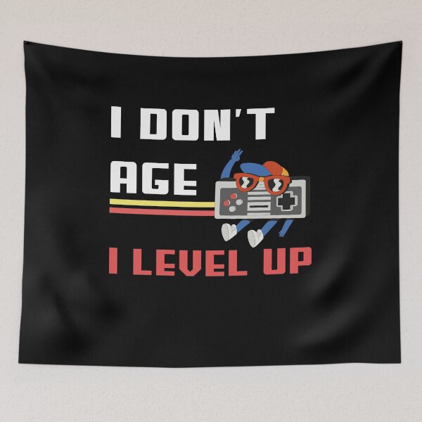 Item preview, Vintage retro funny birthday gamer, I don't age, I level up  designed and sold by SKilner.
