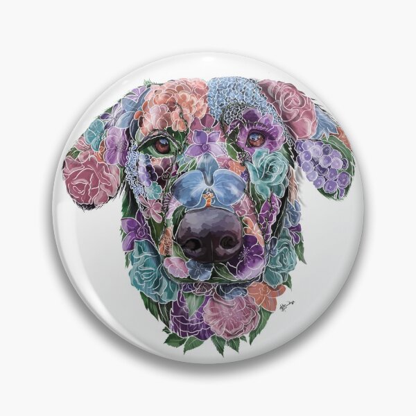 Artikelvorschau, Retriever, Retriever-Liebhaber-Geschenk, Retriever Floral, Blumen-Retriever, Floral Retriever, Retriever-Kunst, Retriever-Besitzer, Retriever weiblich entworfen und verkauft von Beaniebow.