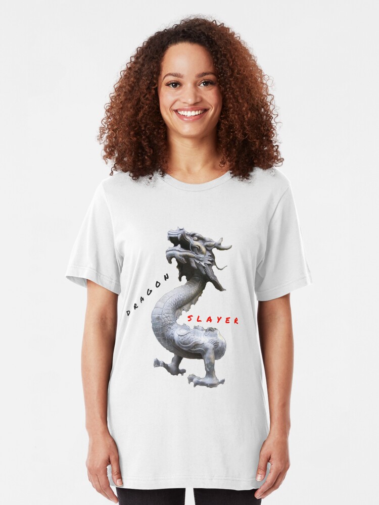 Alternate view of BEAST DRAGON SLAYER Slim Fit T-Shirt