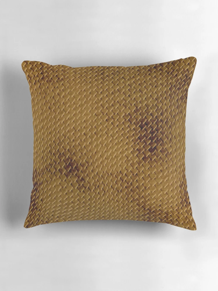 Thumbnail 3 of 4, Pillow, Snake Skin - Bronze [Roufxis-Rb] designed and sold by RoufXis.