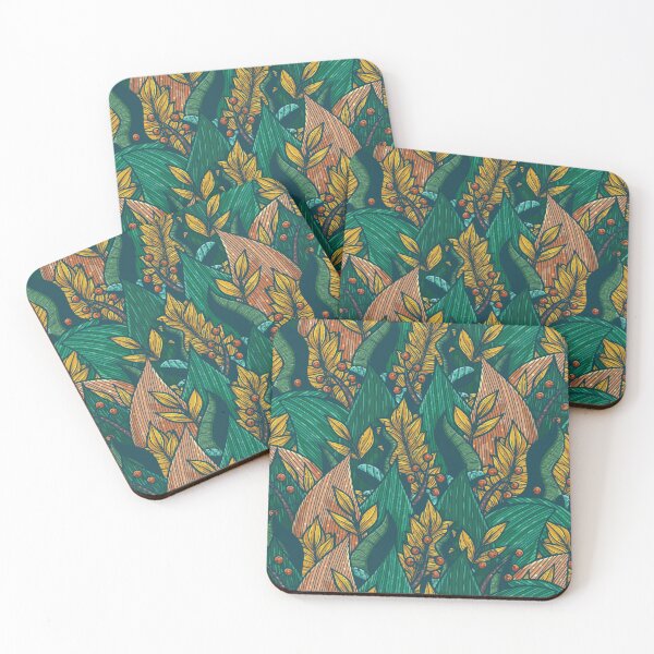 Item preview, Beautiful Line Art Leaf Illustration as a Seamless Pattern designed and sold by ZaryaKiqo.