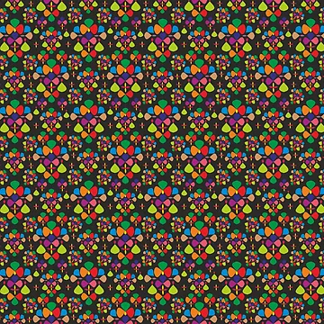 Artwork thumbnail, Abstract Colorful Floral Pattern Design 1 by ClassyPatterns