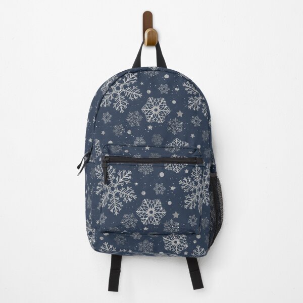 Item preview, Silver snowflakes on navy designed and sold by Katerina Mitkova Kirilova.
