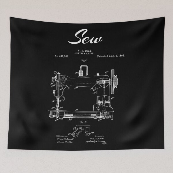 Item preview,  Antique Sewing Machine Patent Art Drawing 1892  designed and sold by LadyMay Vintage.