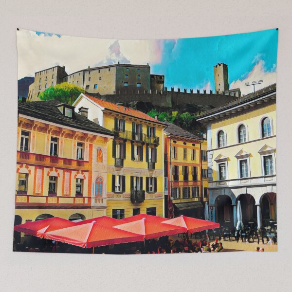Item preview, Bellinzona Old Town designed and sold by Sofia-Draws.