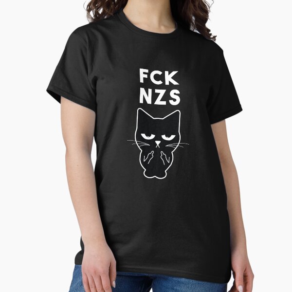 Artikel-Vorschau von fck nzs Katze Mittelfinger, designt und verkauft von Shirt-Kaiser.