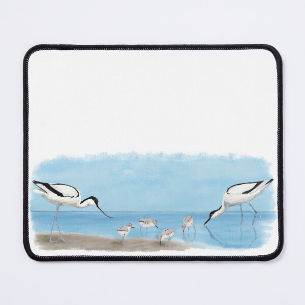 Item preview, Pied Avocet family with four chicks designed and sold by AndrasVasasArt.