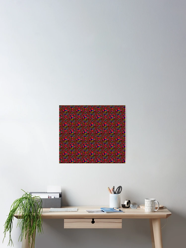 Thumbnail 2 of 3, Poster, Abstract Colorful Floral Pattern Design 3 designed and sold by ClassyPatterns.