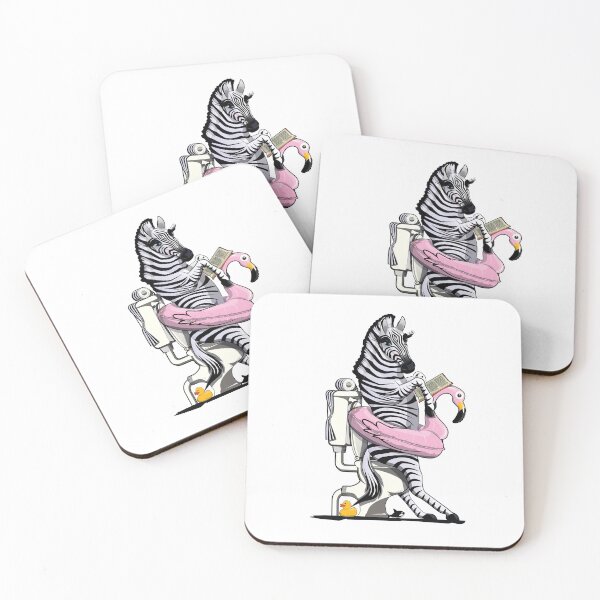 Item preview, Zebra on the Toilet, funny Animal Safari Bathroom Joke designed and sold by Wyattdesign.