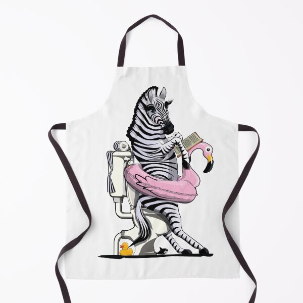 Item preview, Zebra on the Toilet, funny Animal Safari Bathroom Joke designed and sold by Wyattdesign.
