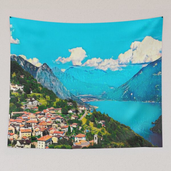 Item preview, Lugano View designed and sold by Sofia-Draws.