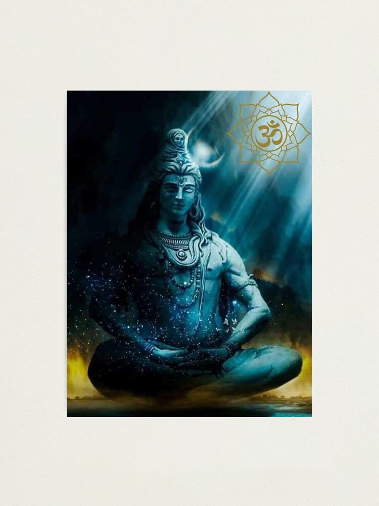 Lord Shiva Meditation In Lotus Pose. Yoga, Hand Drawn Poster. Royalty Free  SVG, Cliparts, Vectors, and Stock Illustration. Image 66437287.