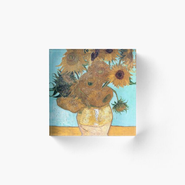 Vincent van Gogh - Still Life - Vase with Twelve Sunflowers Acrylic Block
