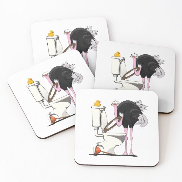 Item preview, Ostrich on the Toilet, funny Animal Safari Bathroom Joke designed and sold by Wyattdesign.
