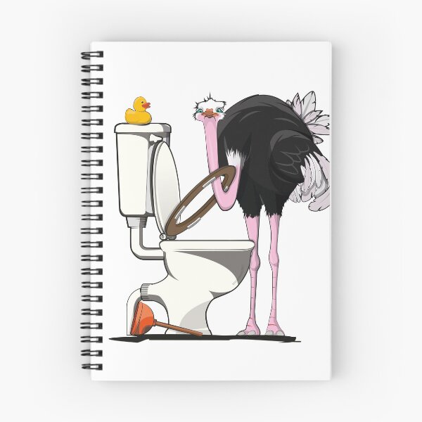 Item preview, Ostrich on the Toilet, funny Animal Safari Bathroom Joke designed and sold by Wyattdesign.