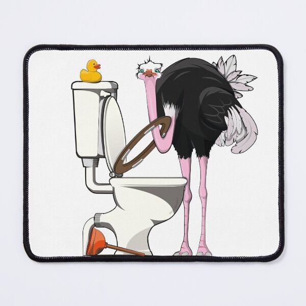 Item preview, Ostrich on the Toilet, funny Animal Safari Bathroom Joke designed and sold by Wyattdesign.