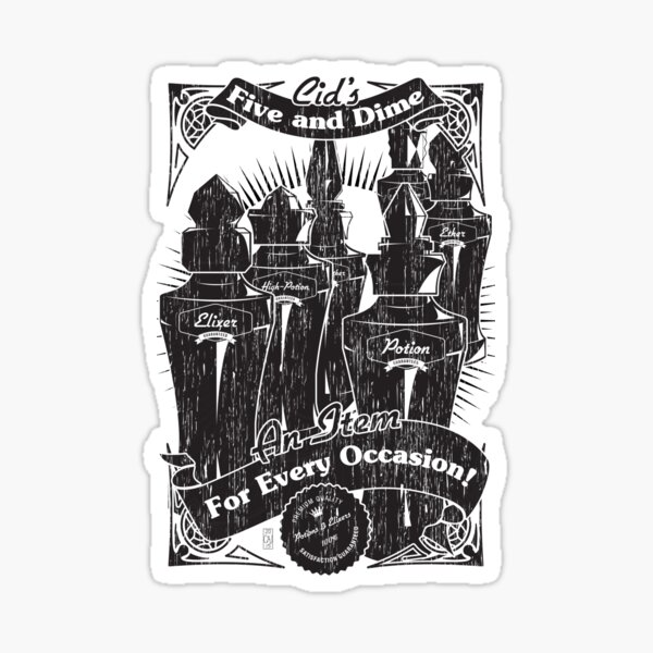 Cids Final Fantasy Five and Dime Sticker