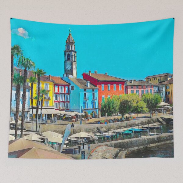 Item preview, Lugano Streets designed and sold by Sofia-Draws.