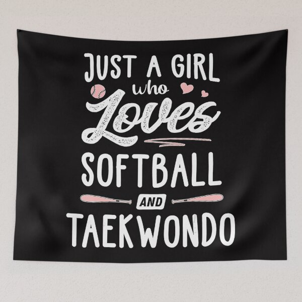 Item preview, Just A Girl Who Loves Softball And Taekwondo Gift Women  designed and sold by Jotaroo09ml.