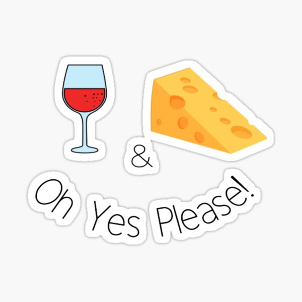 Artikel-Vorschau von Wein & Käse - Oh ja bitte!, designt und verkauft von Michelle @ Fire And Wide.