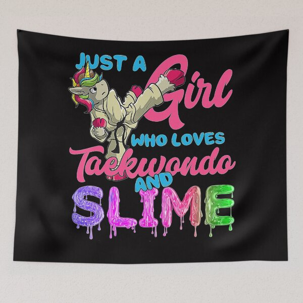 Item preview, Just a Girl Who Loves Taekwondo and Slime Unicorn Gift  designed and sold by Jotaroo09ml.