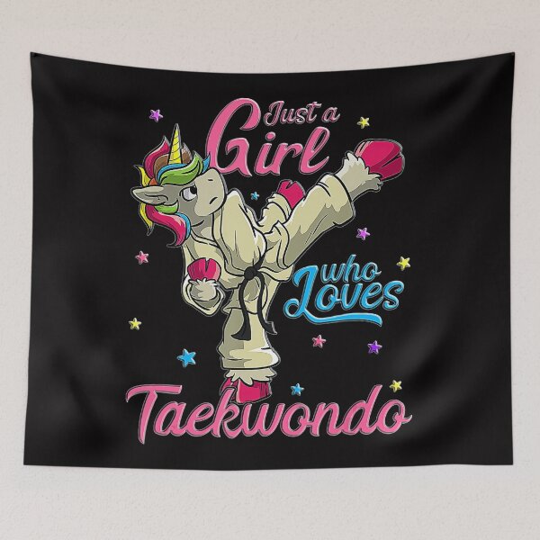 Item preview, Just a Girl Who Loves Taekwondo Unicorn Tae Kwon Do Gift  designed and sold by Jotaroo09ml.