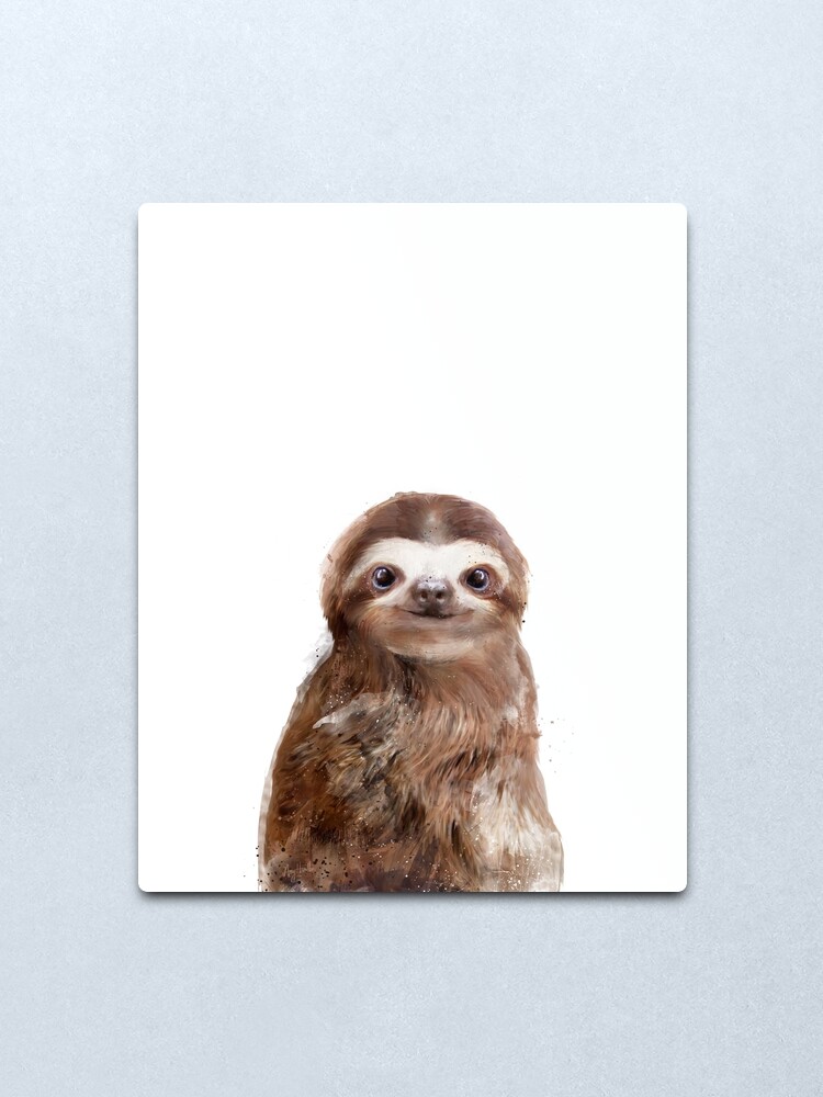 Alternate view of Little Sloth Metal Print