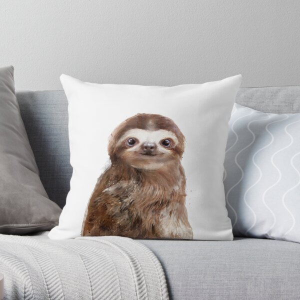 Multicolor 18x18 Home Decor Lovely Sloth Gifts Cute Gift-Vintage Retro Sloth Throw Pillow 
