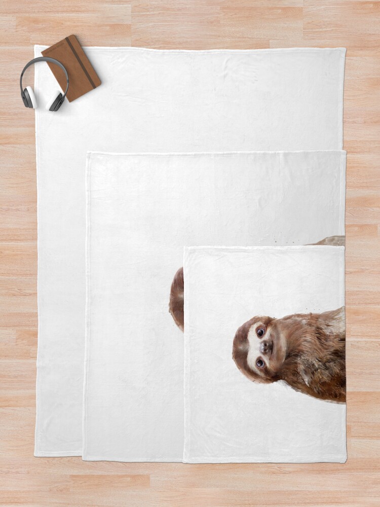 Alternate view of Little Sloth Throw Blanket