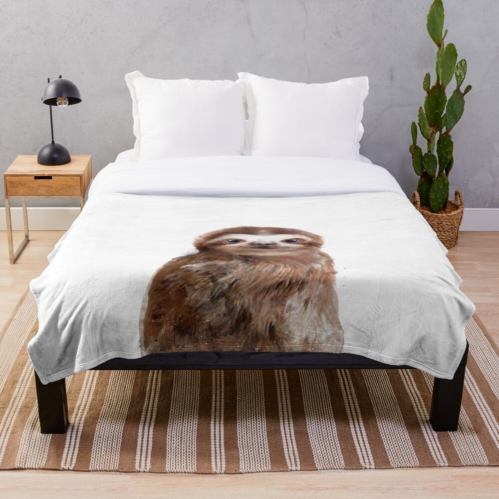 Little Sloth Throw Blanket