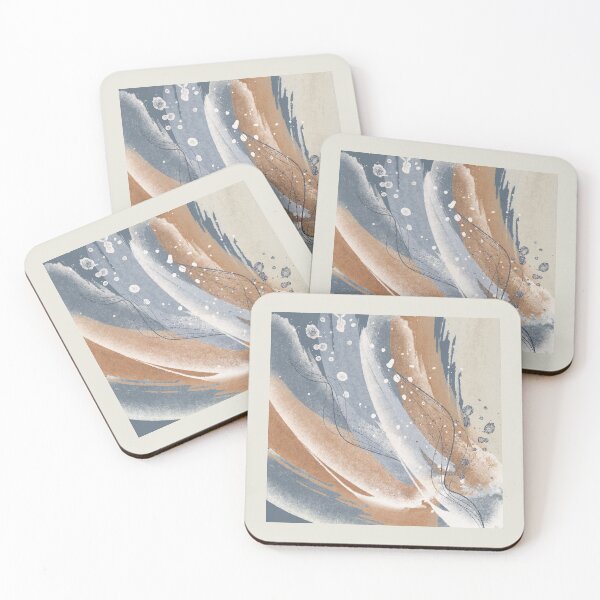Item preview, Abstract Rushes in Symphony Blue and Beige designed and sold by simplydesignart.