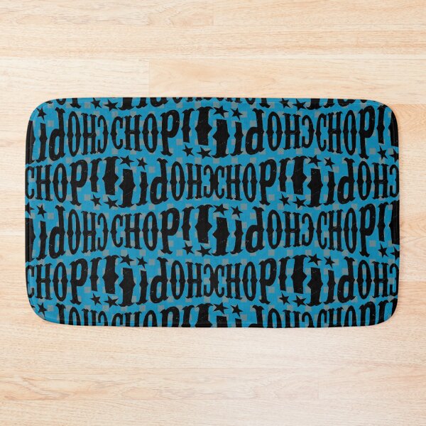 Item preview, chop blue and gray classic comicbook style typography designed and sold by Fashionmonger.