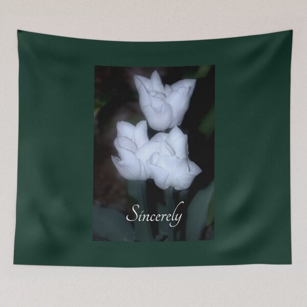 Item preview, White Tulips in Evening Sincerely Flowers designed and sold by JariHawk.