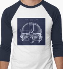 Vintage Welders Goggles Steampunk blueprint detail drawing Men's Baseball ¾ T-Shirt