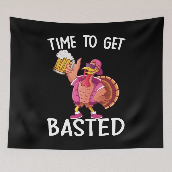 Item preview, Time To Get Basted Funny Beer Thanksgiving Turkey Gift designed and sold by Tatus Brinal.