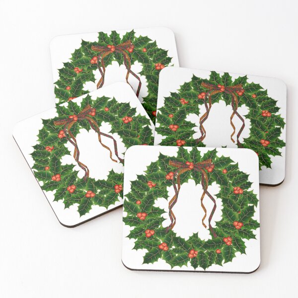 Item preview, Holly Christmas Wreath designed and sold by Kelly  Thompson.