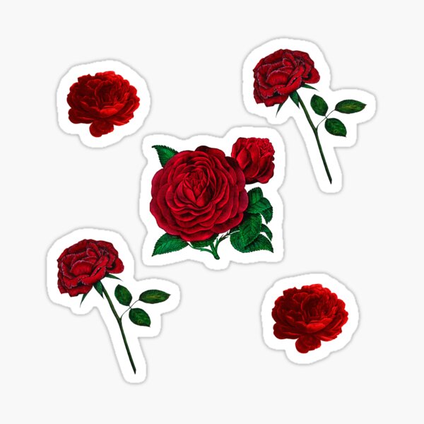 Item preview, Romantic Red Roses Flowers Collection designed and sold by JustBeYourSlf.