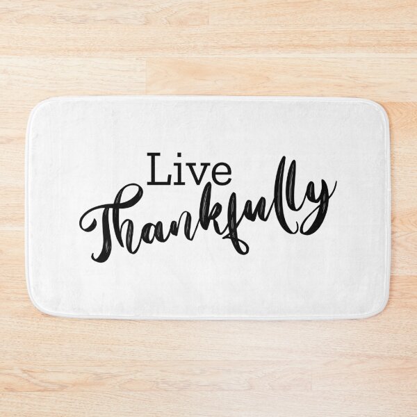 Item preview, Live Thankfully Black Calligraphy designed and sold by amazingjoy.