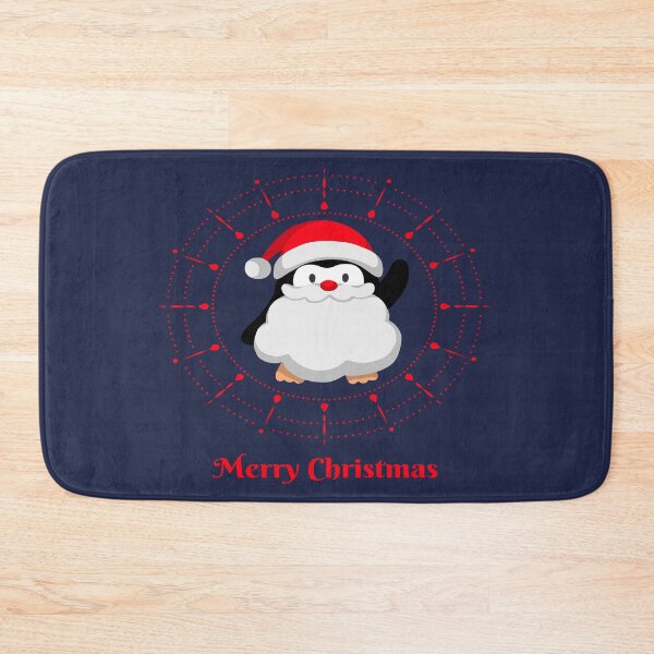 Item preview, Merry Christmas Cute  Penguin Wearing A Santa Hat & Beard designed and sold by LMcDs.